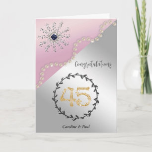 Congratulate Friends on 45th Wedding Anniversary Card