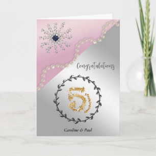 Congratulate Friends on 5th Wedding Anniversary Card