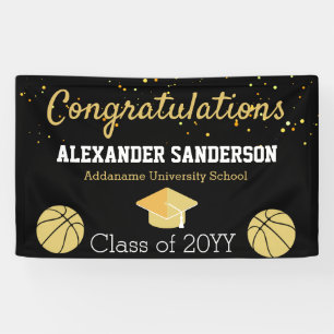 Congratulation Basketball Graduation Banner