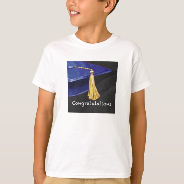 Congratulation Blue and Black T-Shirt (Front)