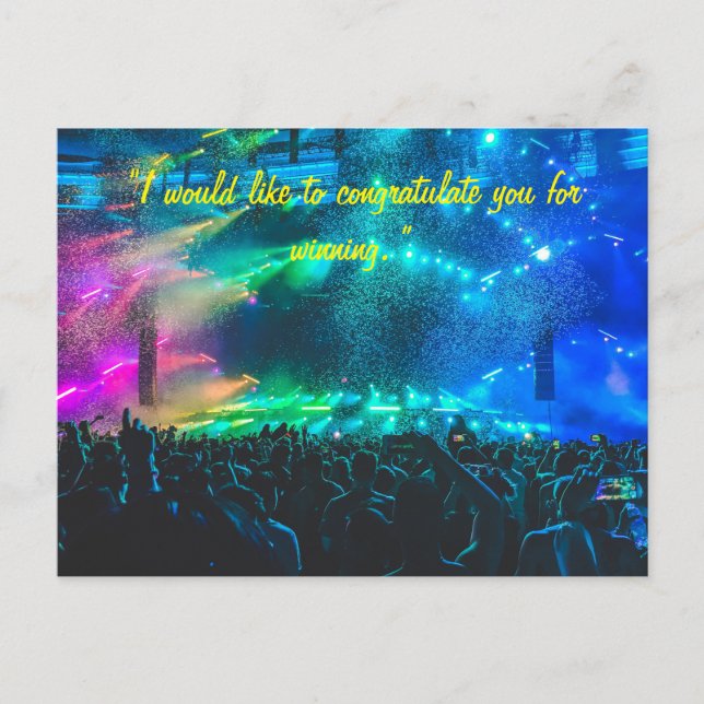 congratulation card to the team or person (Front)