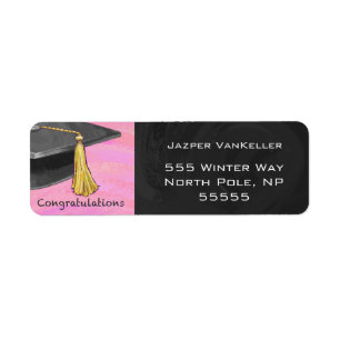 Congratulation Graduate Black and Pink