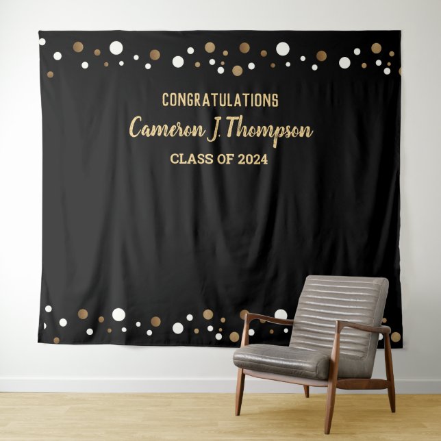 Congratulation Graduation Class of 2024 backdrop Tapestry (In Situ (Horizontal))