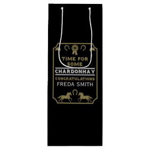 Congratulation Horseback Riding Wine Gift Bag