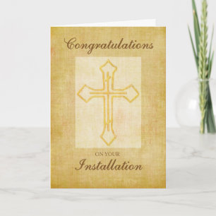 Congratulation Installation, Religious Cross Card