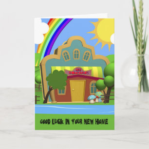 Congratulation New Home Cartoon House card