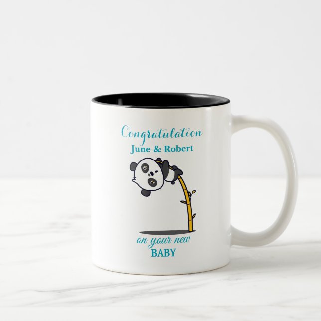 congratulation on new baby Two-Tone coffee mug (Right)
