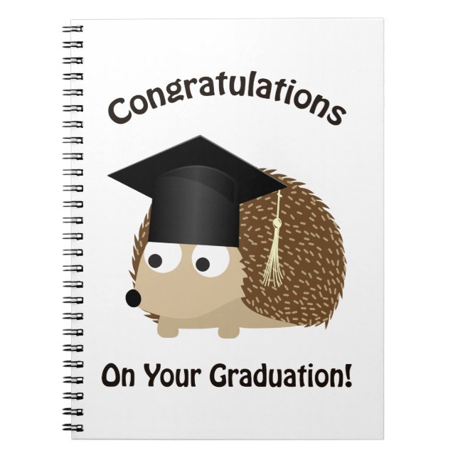 Congratulation on Your Graduation Hedgehog Notebook (Front)