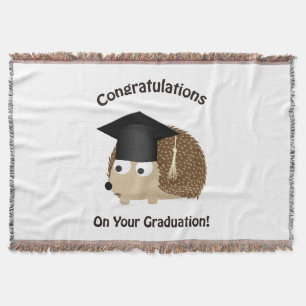Congratulation on Your Graduation Hedgehog Throw Blanket