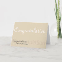 Congratulation on Your Promotion Typography