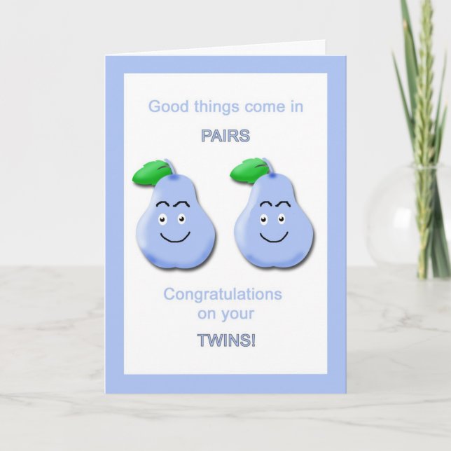 Congratulation Twin Boys Card (Front)