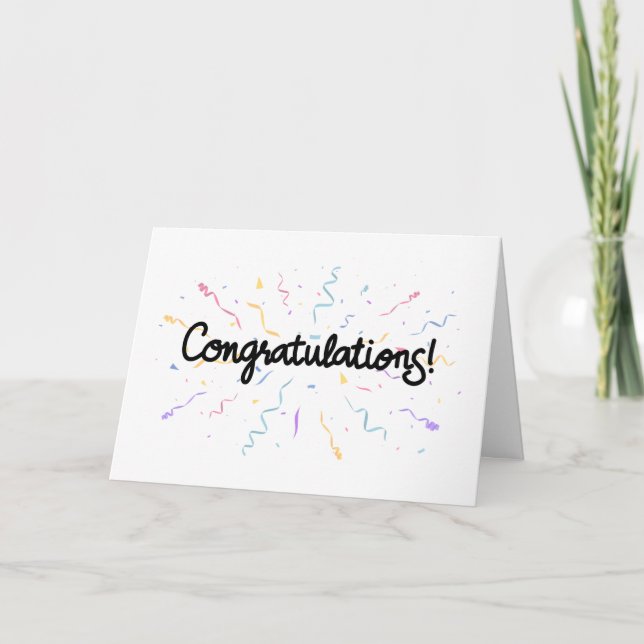 Congratulations! #1 card (Front)