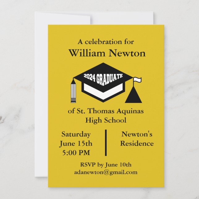 Congratulations, 2024 Graduate! Invitation (Front)