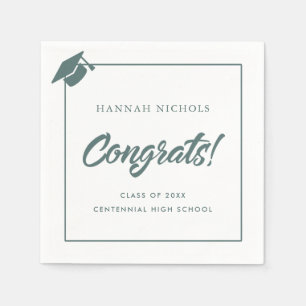 Congratulations 2025 Graduate Graduation Paper Napkin