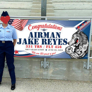Congratulations 331 Wolfpack Air Force Graduation Banner