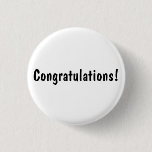 Congratulations! 3 Cm Round Badge
