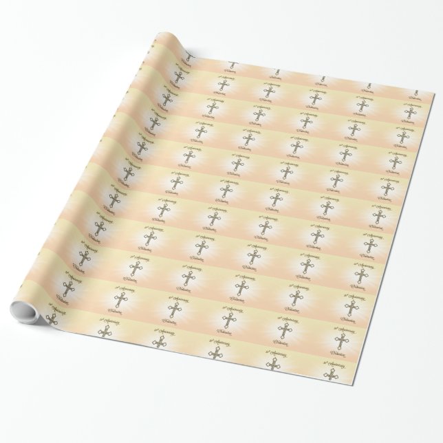 Congratulations 50th Ordination Anniversary Wrapping Paper (Unrolled)