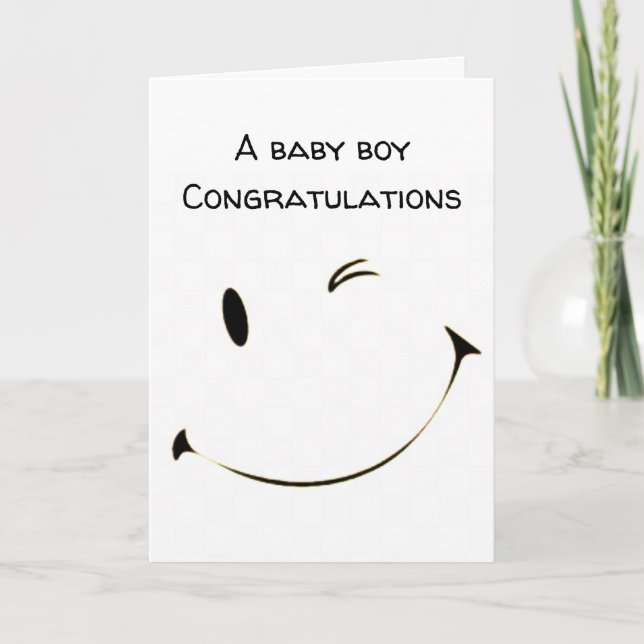 ***CONGRATULATIONS** A "BABY BOY" CARD (Front)