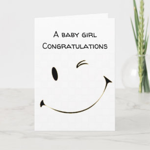 ***CONGRATULATIONS** A "BABY GIRL" CARD
