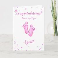 Congratulations a baby girl customizable names