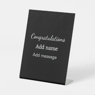 Congratulations add name message simple graduate pedestal sign