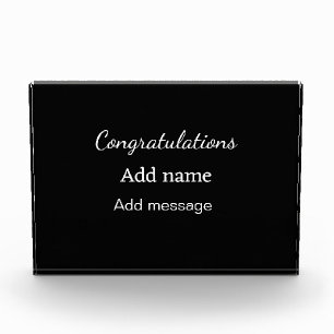 Congratulations add name message simple graduate  photo block