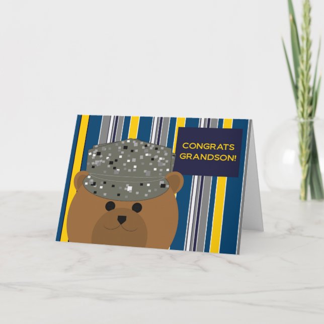Congratulations Air Force Grandson Card (Front)