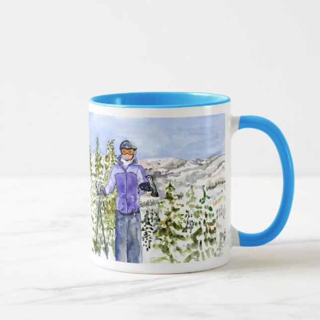 congratulations allison skiing mug (Right)