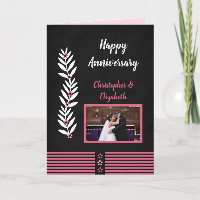 Congratulations Anniversary photo greeting Card (Front)