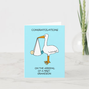 Congratulations Arrival of a First Grandson Card