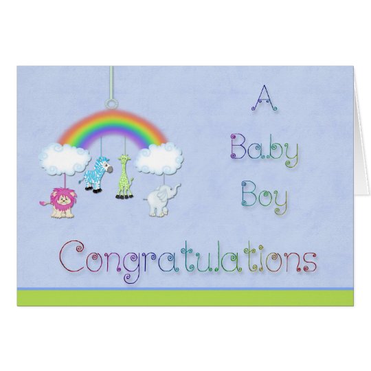 Congratulations Baby Boy Card