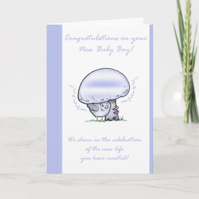 Congratulations Baby Boy Card, New Baby Card (Front)