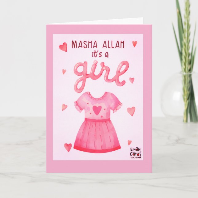 Congratulations - Baby Girl Card (Front)
