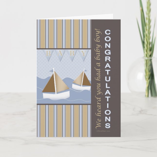 Congratulations Baby Sailor Card (Front)