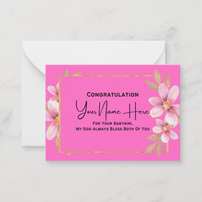 Congratulations baby shower cards. card (Front)
