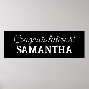Congratulations Banner, Graduation Party Poster