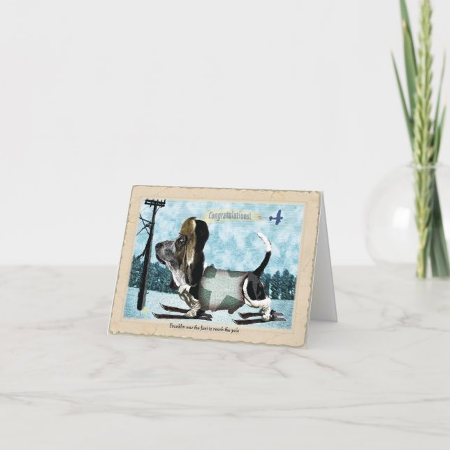 Congratulations basset hound card (Front)