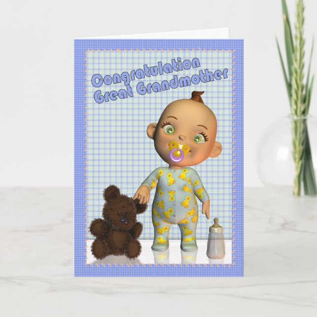 congratulations becoming a Great Grandmother Card (Front)