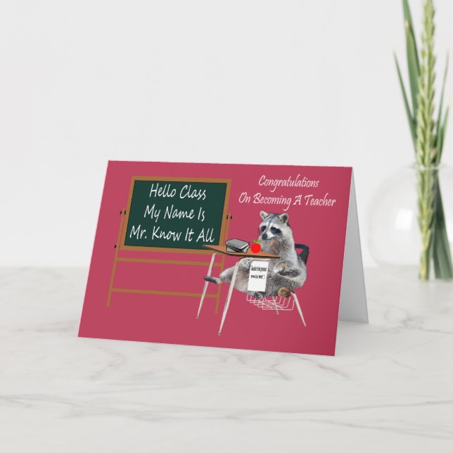 Congratulations Becoming A Teacher Greeting Card (Front)