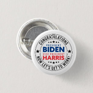 Congratulations, Biden Harris! Custom Seal Colors 3 Cm Round Badge