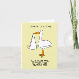 Congratulations Birth of First Grandchild Card