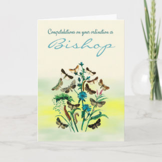 Congratulations Bishop Ordination With Butterflies Card