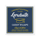 Congratulations Blue Gold Yellow Graduation Party