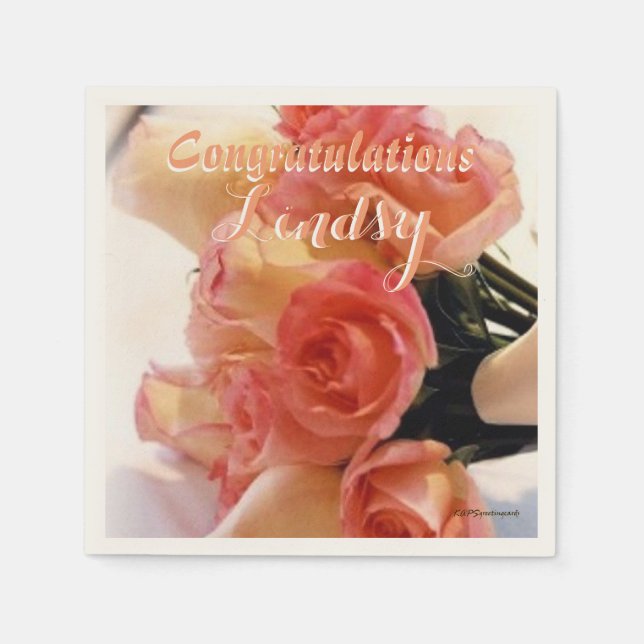 Congratulations Bouquet Napkin (Front)