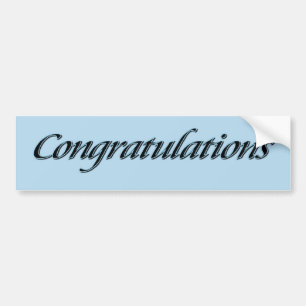 Congratulations Bumper Sticker