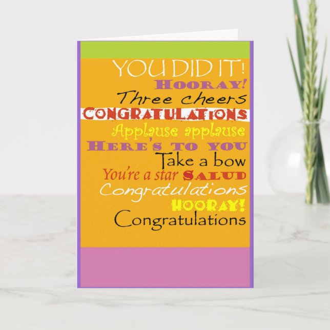 congratulations card (Front)