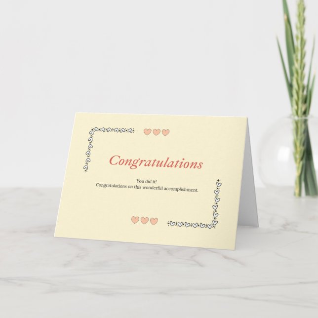 Congratulations Card – Celebrate Success in Style (Front)