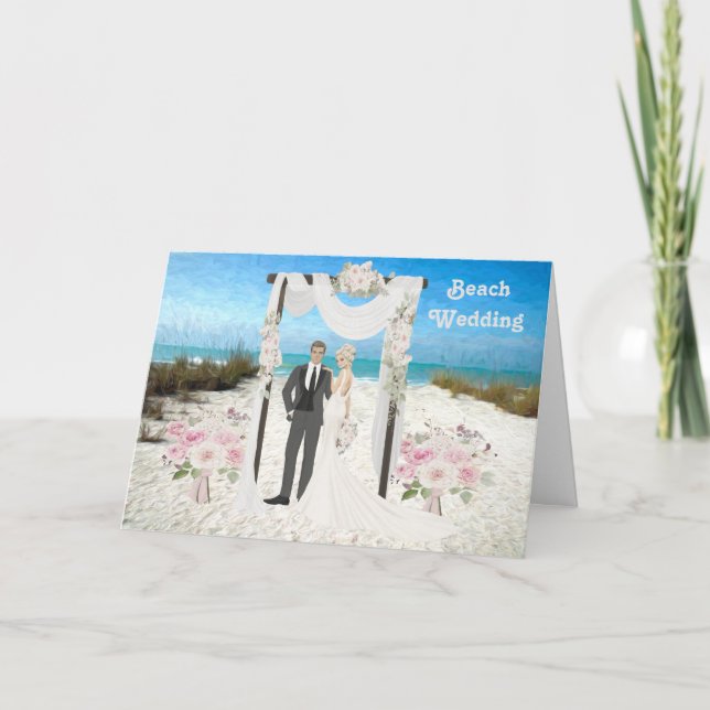 Congratulations Card for Beach Wedding (Front)