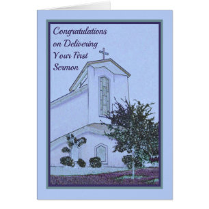 Congratulations Card for Delivering First Sermon