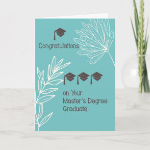 Congratulations Card for Master's Degree